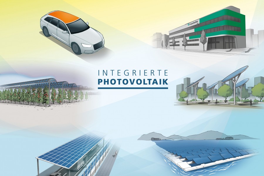Mit integrierter Photovoltaik lassen sich bereits versiegelte Flächen, beispielsweise über Verkehrswegen, doppelt nutzen. - Quelle: © Fraunhofer ISE