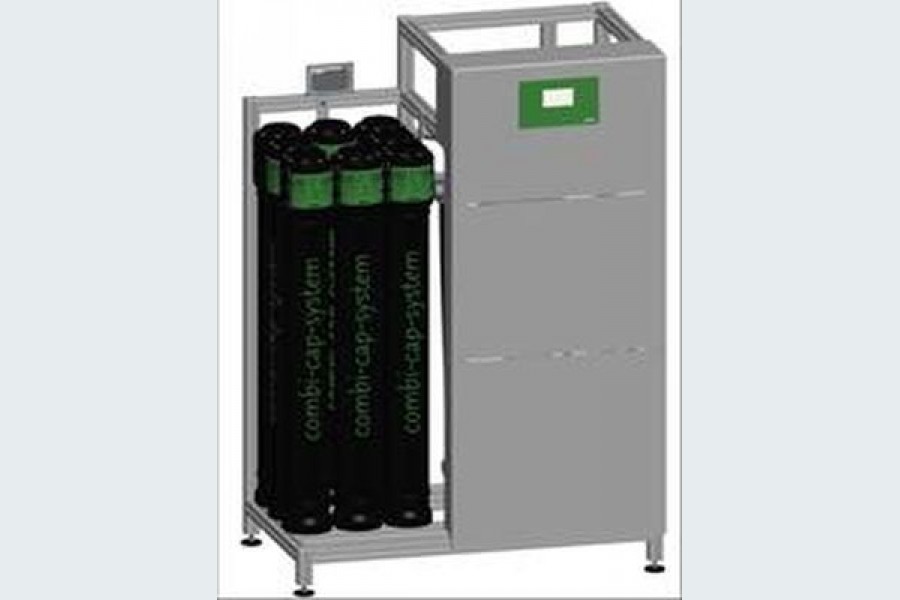 Die Umkehrosmoseanlage GENO-OSMO-X produziert eine Reinstwassermenge (Permeat) bis zu 3.000 l/h.
