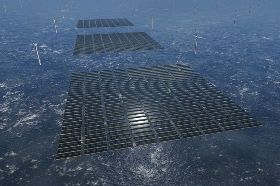 Solarparks innerhalb von Offshore-Windparks, um den Meeresraum besser zu nutzen und die Energieleistung zu erhöhen, ist das Ziel des neuen Projekts BAMBOO. Bild: Rijkswaterstaat