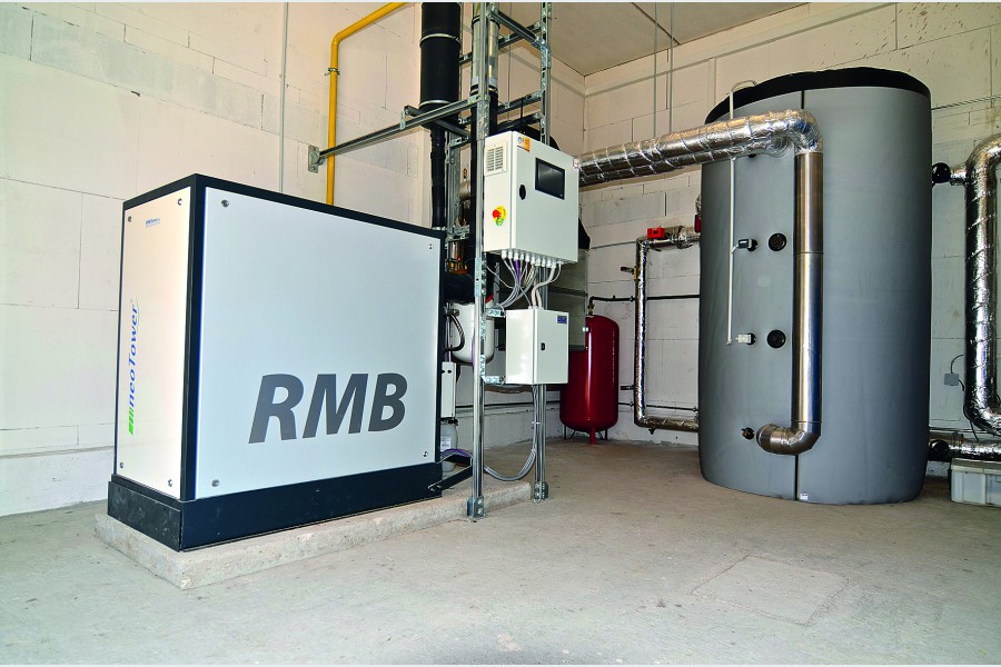 Die kompakten Abmessungen machen den neoTower 12.5 zur ersten Wahl nicht nur im Neubau, sondern auch bei Sanierungen. Quelle: RMB/Energie GmbH, Saterland
