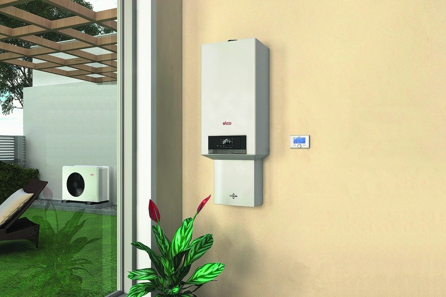 Das Hybridsystem nutzt automatisch zu jeder Zeit den effizientesten und Umwelt schonendsten Wärmeerzeuger und reduziert so die Energiekosten. Quelle: ELCO GmbH