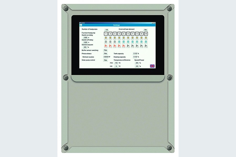 Der Regler mit dem Touchdisplay wird in einem robusten Blechgehäuse ausgeliefert. Quelle: Panasonic