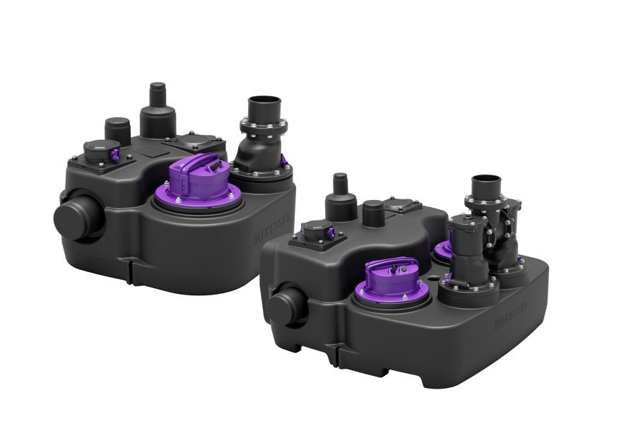 Leicht und kompakt: Die neue Aqualift L ist als Mono- und Duo-Anlage in jeweils drei abgestuften Leistungsklassen mit 230- und 400-Volt-Ausführungen erhältlich. Quelle: Kessel SE + Co. KG