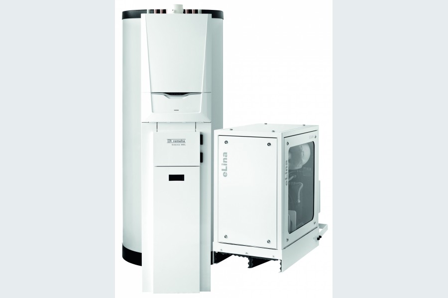 Der Calenta eLina 390 ergänzt die Mini-BHKW-Systeme. - Quelle: Remeha GmbH, Emsdetten