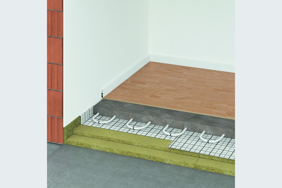 Rockwool bietet mit den verschiedenen Trittschall-Dämmplatten der Produktfamilie „Floorrock“ Lösungen für diverse Fußbodenaufbauten unter schwimmendem Estrich. Quelle: Deutsche Rockwool GmbH & Co. KG