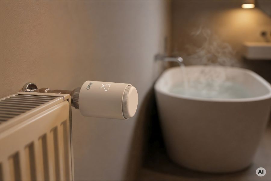 Das Osram Smart+ WiFi Heizkörperthermostat 2. Gen lässt sich unkompliziert an vielen gängigen Heizkörperventilen installieren. Quelle: LEDVANCE