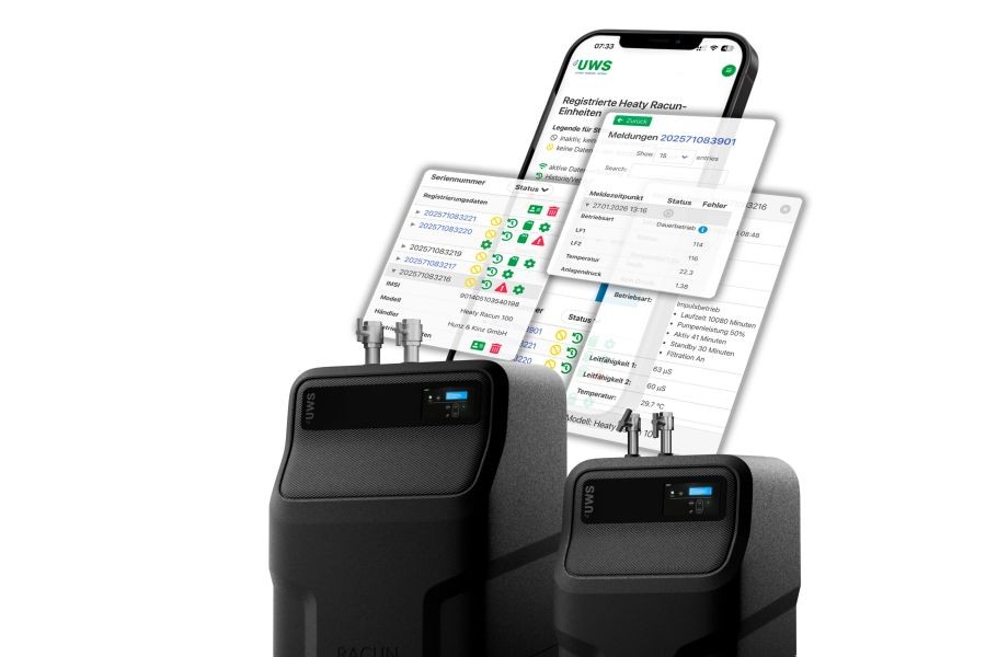 Dank integrierter eSIM sind die Systeme unmittelbar nach der Inbetriebnahme online, das erleichtert Serviceeinsätze ebenso wie das standortübergreifende Monitoring. Quelle. UWS