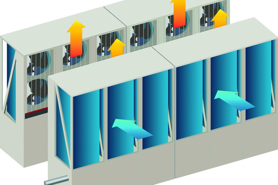 Zahlreiche technische Details gewährleisten bei e-Series Geräten eine besonders hohe Effizienz und völlig neue Möglichkeiten bei der Geräteaufstellung und damit der Flächennutzung. Quelle: Mitsubishi Electric