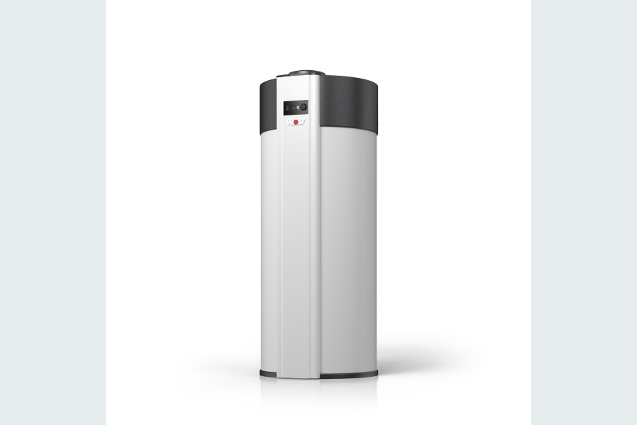 Die Warmwasser-Wärmepumpe FHS-280-HE verfügt nicht nur über einen größeren Speicher, sondern auch einen Wärmetauscher. Quelle: Wolf GmbH