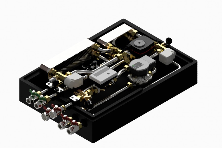Mit der neuen Hausübergabestation verhilft malotech jetzt auch Einfamilienhäusern zu effizienter Beheizung und Warmwasserversorgung. Quelle: malotech GmbH, Beelen