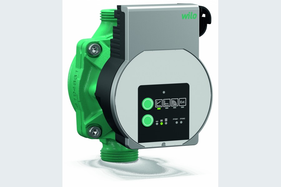 Die Varios PICO hat eine kompakte Bauform und mit dem „Dualen Stecker System“ eine zusätzlich anpassbare elektrische Anschlussmöglichkeit. Quelle: MediaPortal Wilo SE