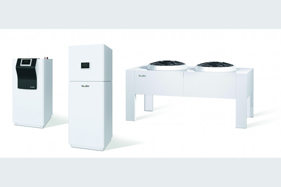Ob Luft- oder Sole/Wasser-Wärmepumpe: Mit einer Wohnungsstation werden die neuen Großwärmepumpen zu der Lösung für grüne Wärme im Geschosswohnungsbau. Quelle: tecalor