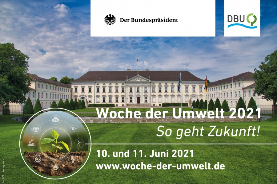 Die „Woche der Umwelt“ (WdU) findet dieses Jahr wegen Corona im hybriden Format statt. Das Motto „So geht Zukunft!“ soll Mut machen und Lust auf den Schutz der Erde – mit hochkarätigen Gästen im Hauptbühnenprogramm und in digitalen Fachforen sowie mehr als 150 Ausstellenden, die sich auf der WdU-Webseite präsentieren. Foto: Deutsche Bundesstiftung Umwelt
