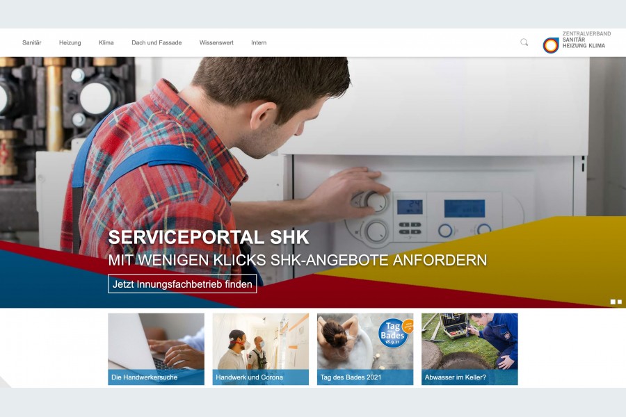 ZVSHK präsentiert seine Verbraucherwebseite www.wasserwaermeluft.de im neuen Look - Quelle: ZVSHK