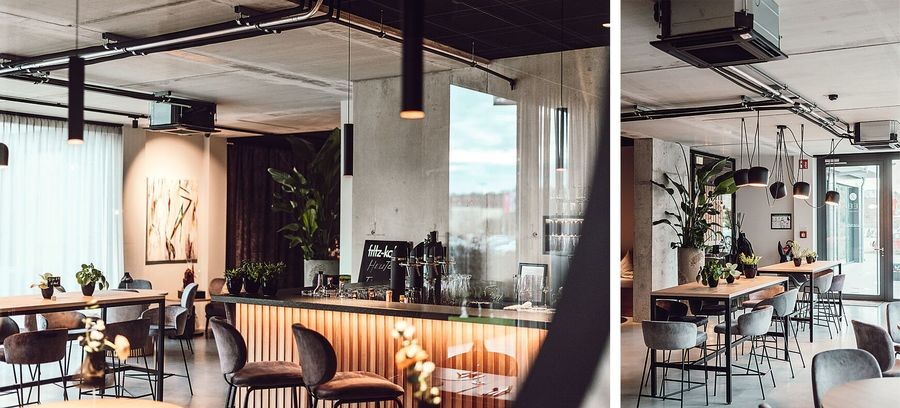 Innenraumgestaltung im industriellen Stil im Hotel Adebar Bild: idatelier.de