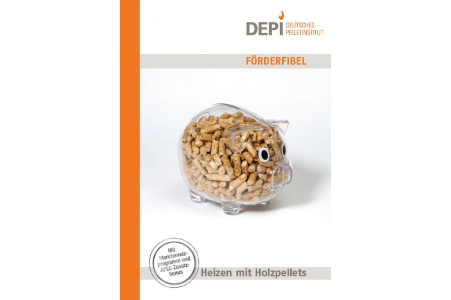 Die DEPI-Förderfibel gibt kompetente und leicht verständliche Antworten auf alle Fragen zu den bestehenden Fördermöglich-keiten für Pellet- und Holzheizungen durch Bund, Länder und Kommunen sowie zu relevanten KfW-Programmen (Bild: Deutsches Pelletinstitut)