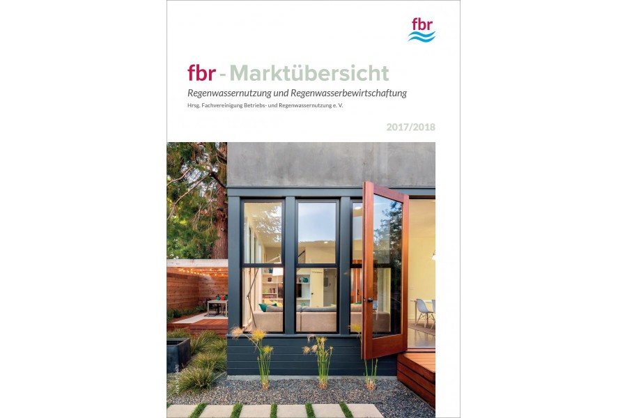 Die Fachvereinigung Betriebs- und Regenwassernutzunhg e. V. (fbr) präsentiert ihre aktualisierte Marktübersicht mit erweiterten Themen. Quelle: fbr