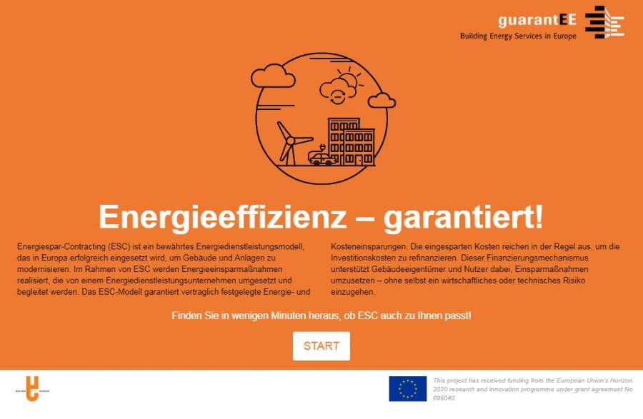 Startseite des ESC-Tests (Screenshot: MGT)