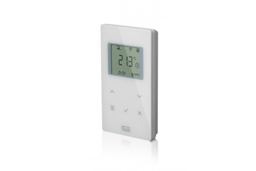 Die neue Funk-Einzelraumregelung Roth EnergyLogic Touchline &uuml;berzeugt durch sch&ouml;nes Design, hohe Funkionalit&auml;t und komfortablen Bedienkomfort.