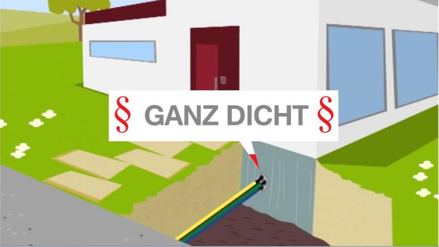 Mit einem Zeichentrickfilm verdeutlicht der FHRK, wie wichtig die rechtzeitige Planung rechtssicherer Hauseinführungen ist.