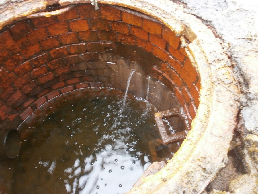 Defekter Schachtaufbau einer Abscheideranlage (Foto: GET)