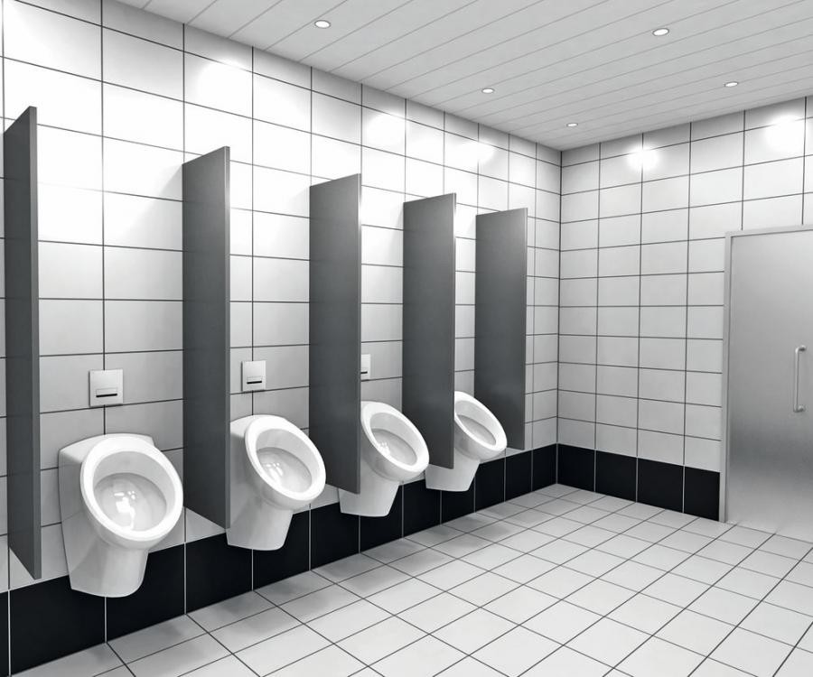 Mit ihrer zeitlos puristischen Frontplatte macht die Urinal-Steuerung auch im öffentlichen Bereich einen repräsentativen Eindruck.