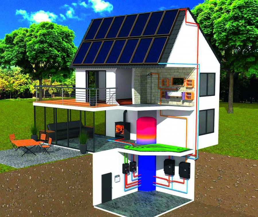 Mit dem Citrin Sonnenhaus-Heizsystem wurde ein speziell für die solare Beheizung von Wohnhäusern optimiertes Anlagen-Konzept entwickelt, das die Möglichkeiten der solaren Wärmeerzeugung für Heizung und Brauchwarmwasserbereitung voll ausschöpft.