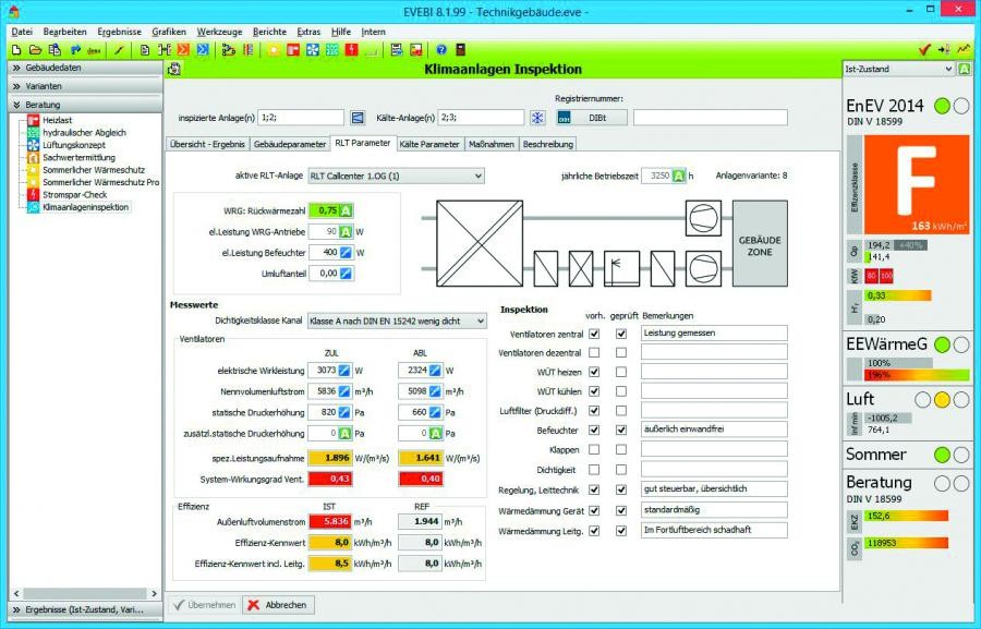 Datenerfassung Klimaanlagen-Inspektion