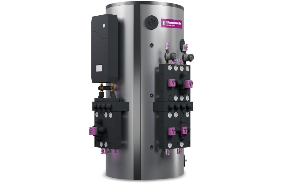 Der Pufferspeicher rSTOR C erhöht die Effizienz der Anlage und ist schneller und sicherer zu installieren. Quelle: HG Baunach GmbH & Co. KG, Hückelhoven