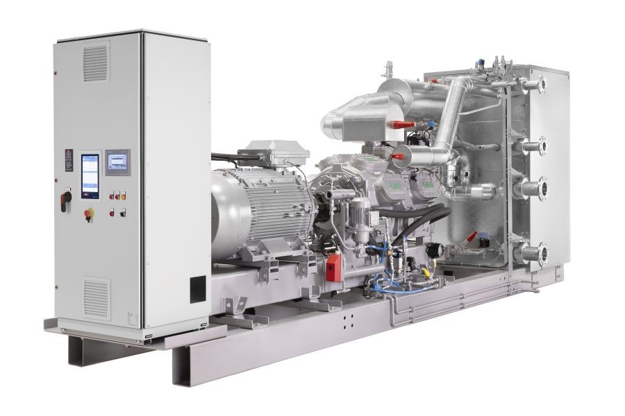 Die neue Sabroe HitemHP-Serie von Johnson Controls liefert Prozesswärme mit Temperaturen von bis zu 122 °C und schafft damit die Voraussetzungen für die Elektrifizierung anspruchsvoller industrieller Wärmeanwendungen. Quelle: Johnson Controls