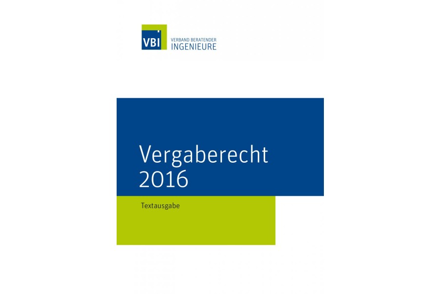 Die VBI-Textausgabe zum neuen Vergaberecht ist Mitte April erschienen. Quelle: VBI