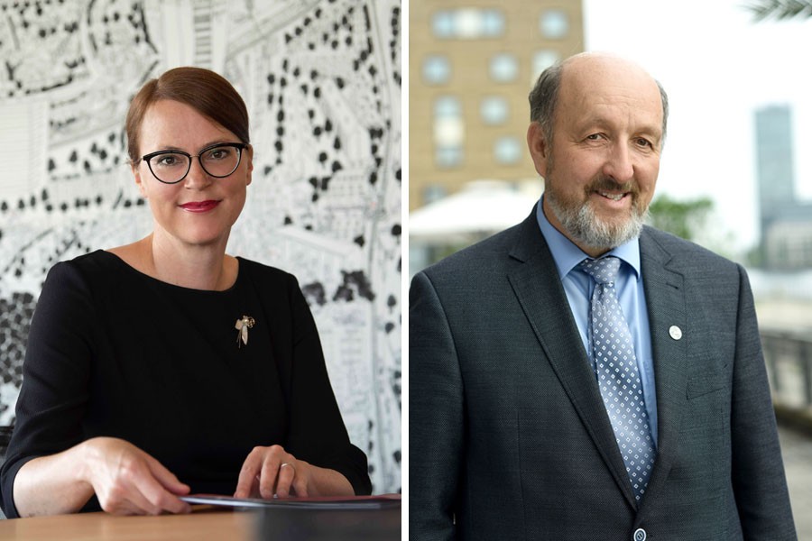Monika Neuhöfer-Avdić, Baubürgermeisterin der Stadt Lörrach, Architektin und Stadtplanerin. Foto: Monika Neuhöfer-Avdić | Hermann Dannecker, Architekt, Gründungsmitglied und Vorstand des Deutschen Energieberater-Netzwerks e.V. Foto: Hermann Dannecker