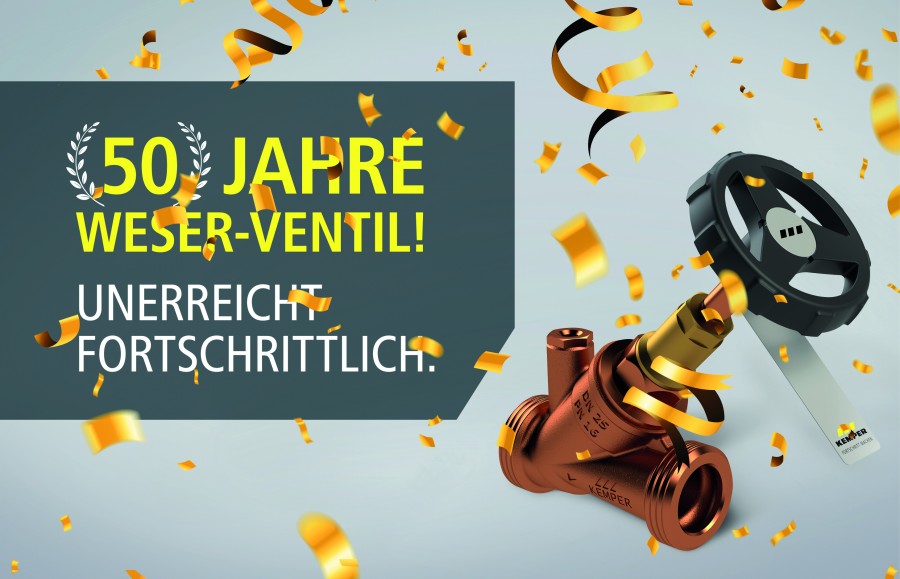 Die außergewöhnlich hohe Betriebssicherheit des Weser-Ventils erlaubt eine 10-jährige Gewährleistung. Quelle: Kemper