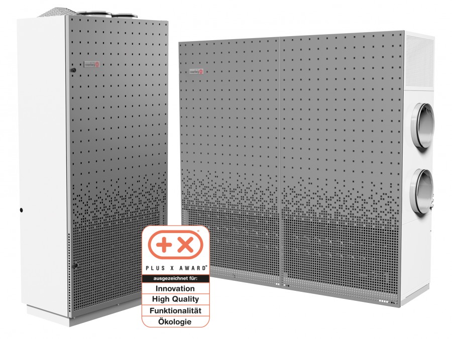 Links: SupraBox DELUXE Deluxe 500V mit vertikalen Anschlüssen / Rechts: SupraBox Deluxe 750H mit horizontalen Anschlüssen Quelle: Rosenberg Ventilatoren GmbH