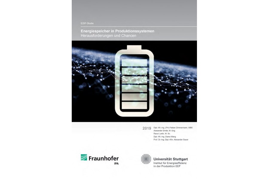 Cover der ESIP-Studie „Energiespeicher in Produktionssystemen“ (Bild: © Fraunhofer IPA)
